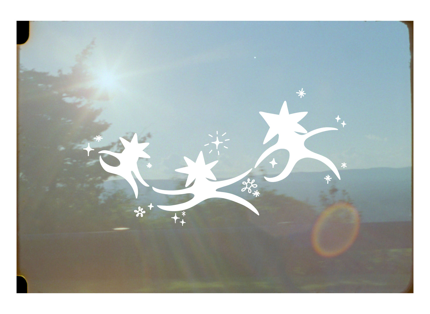 dancing stars over mountains fine art print