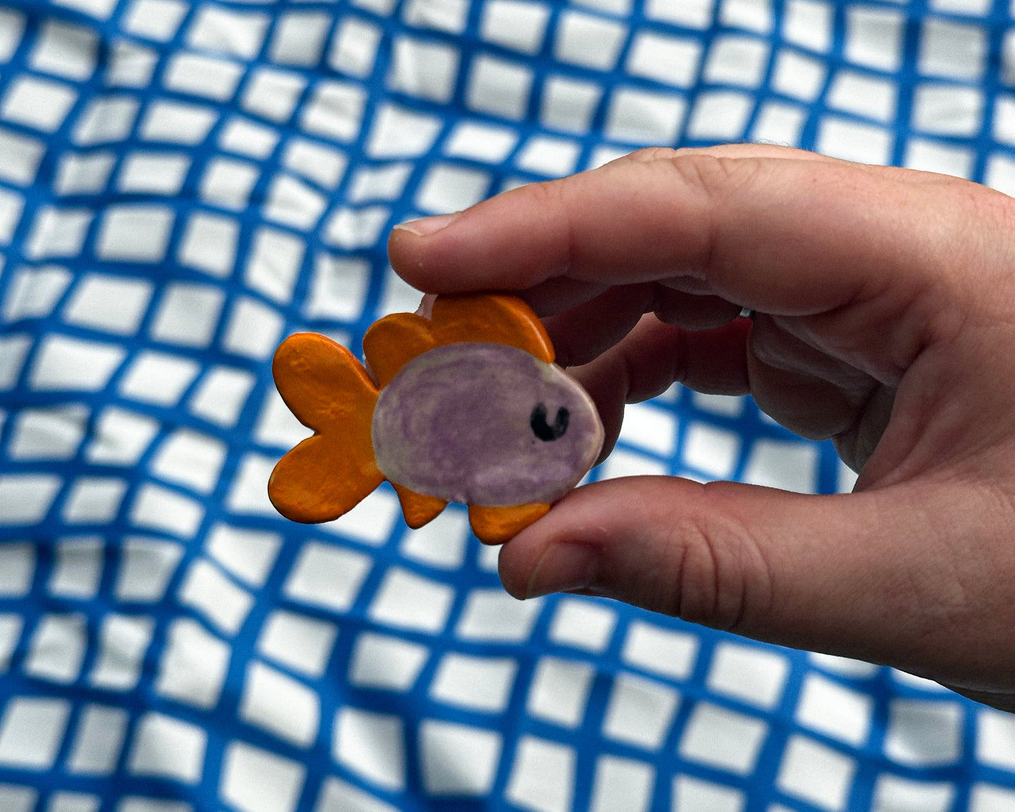 ceramic pin - goldfish
