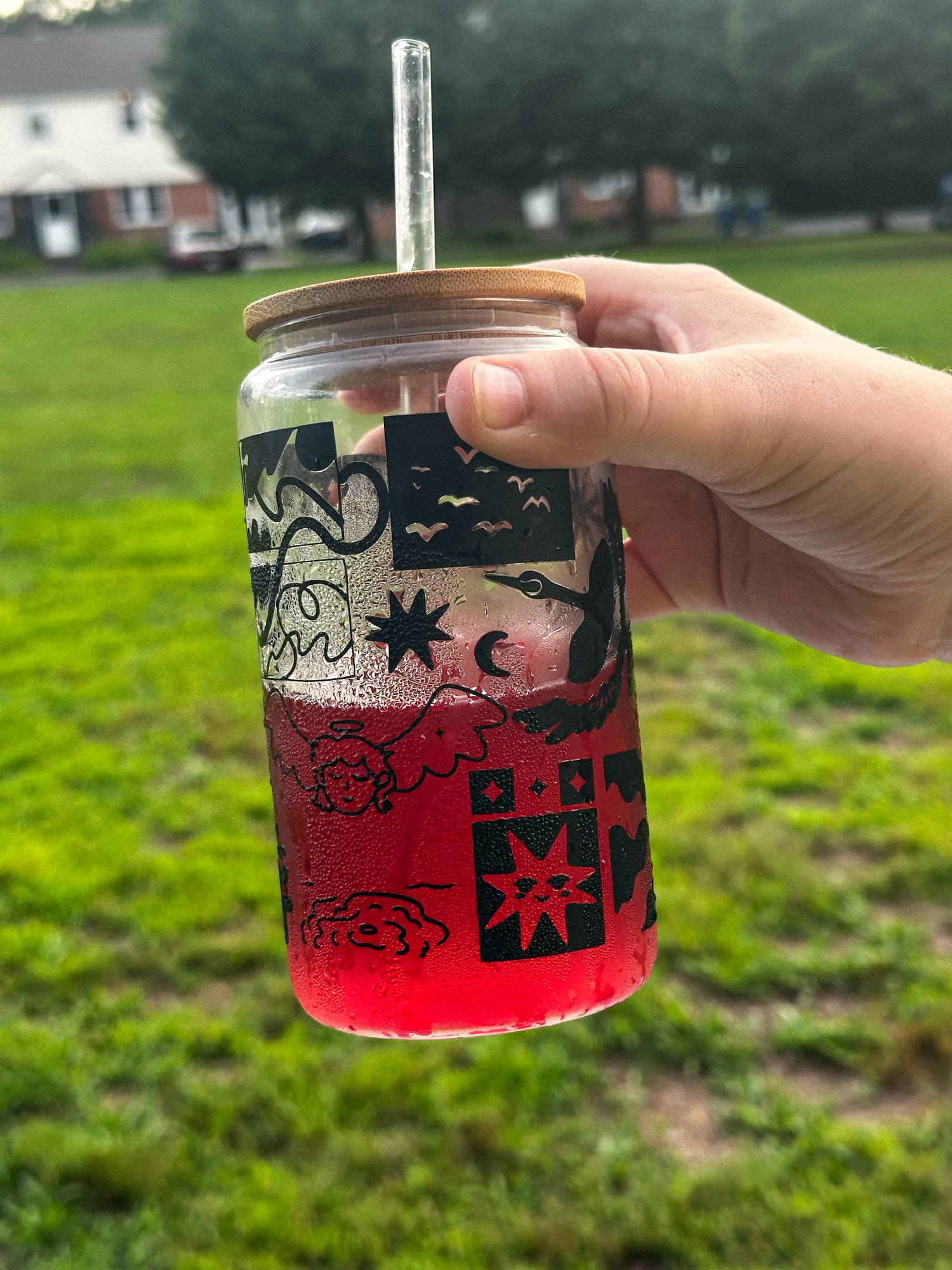 Iced Coffee Glass Cup