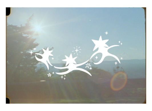 dancing stars over mountains fine art print