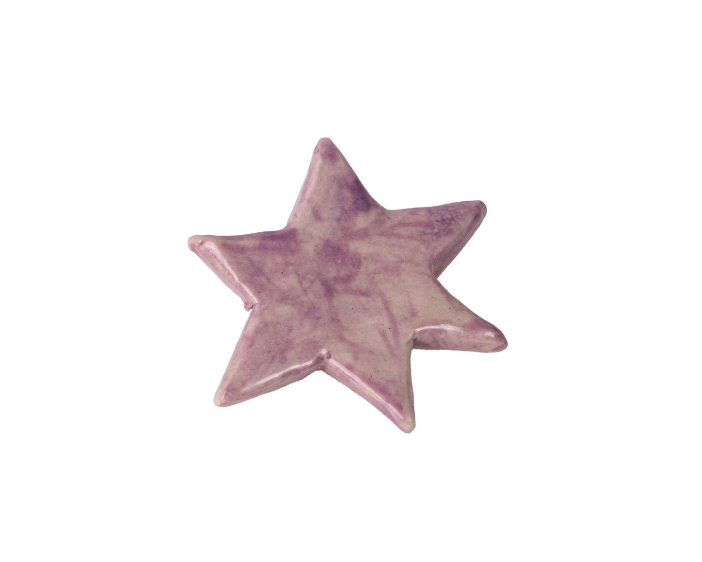 ceramic pin - lilac star