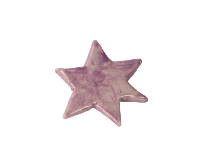 ceramic pin - lilac star