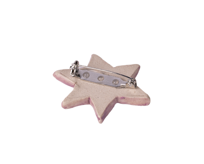 ceramic pin - lilac star