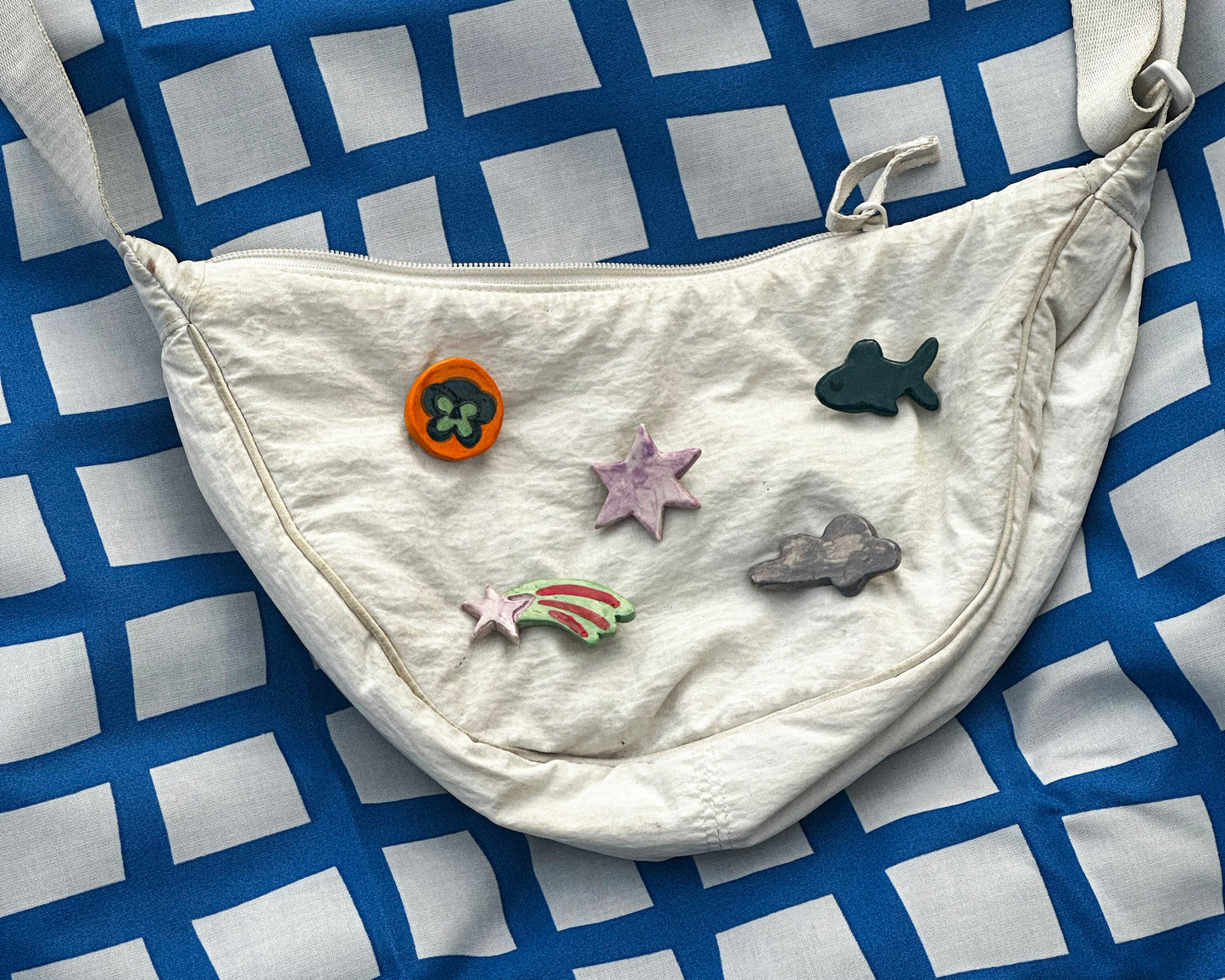 ceramic pin - lilac star