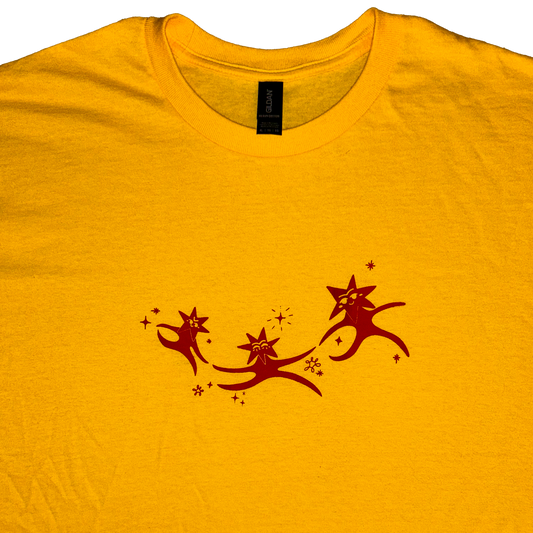 starface yellow short sleeve t-shirt - extra large