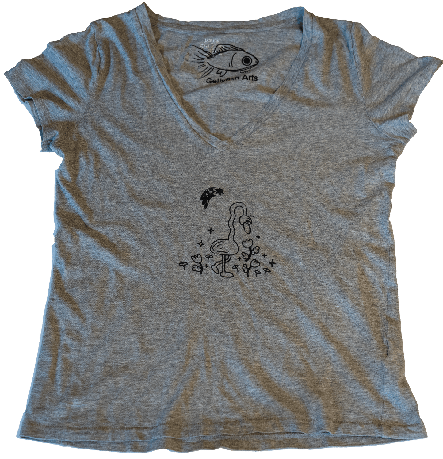 silly goose short sleeve v-neck t-shirt - medium