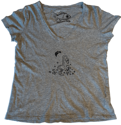 silly goose short sleeve v-neck t-shirt - medium