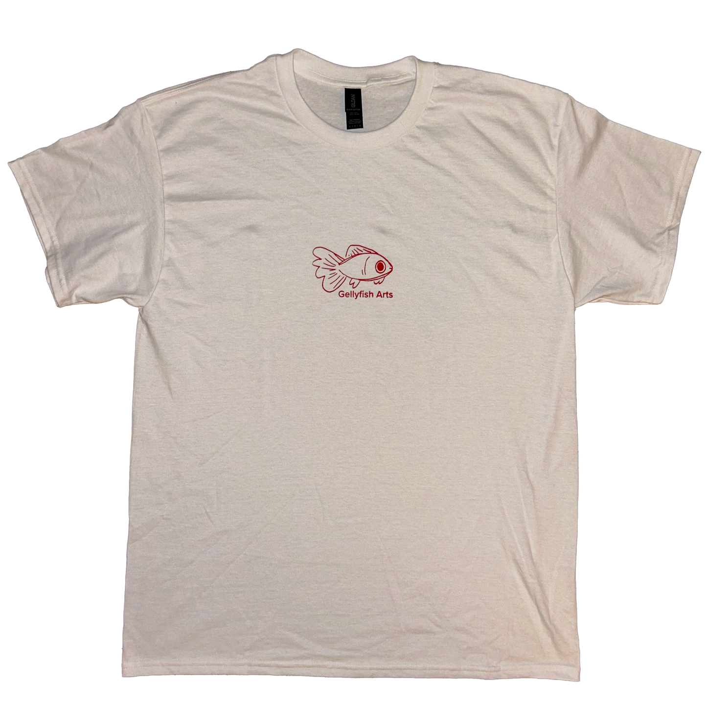 gellyfish arts logo white short sleeve t-shirt - available in all sizes!